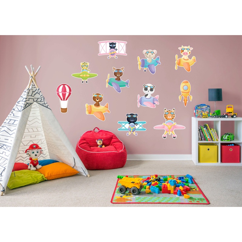 Nursery_Planes:  Plane Friends Collection        –   Removable Wall   Adhesive Decal