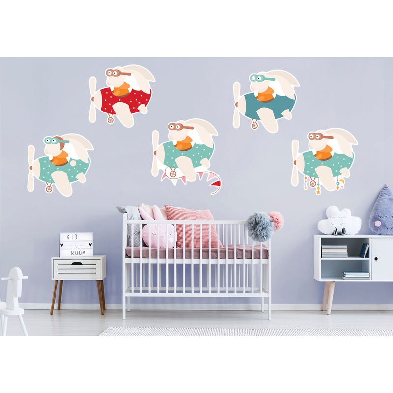 Nursery_Planes:  Racers Collection        –   Removable Wall   Adhesive Decal