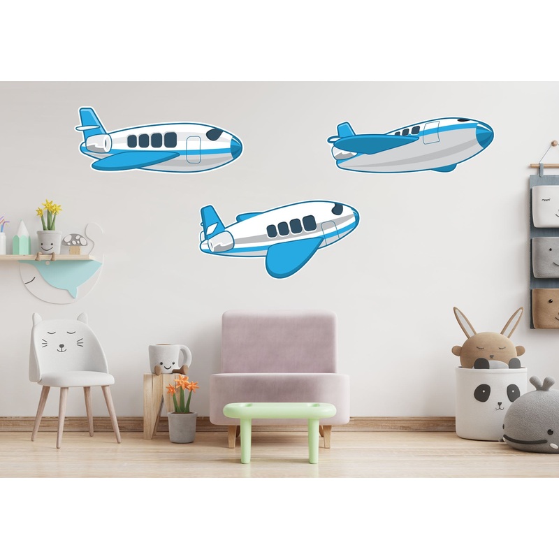Nursery_Planes:  Three Planes Collection        –   Removable Wall   Adhesive Decal