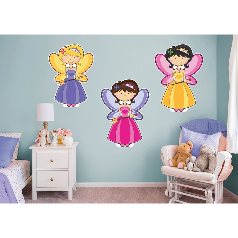 Nursery:  Three Fairies Collection        –   Removable Wall   Adhesive Decal