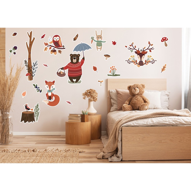 Seasons Decor: Autumn Forest Adventure Collection        –   Removable Wall   Adhesive Decal