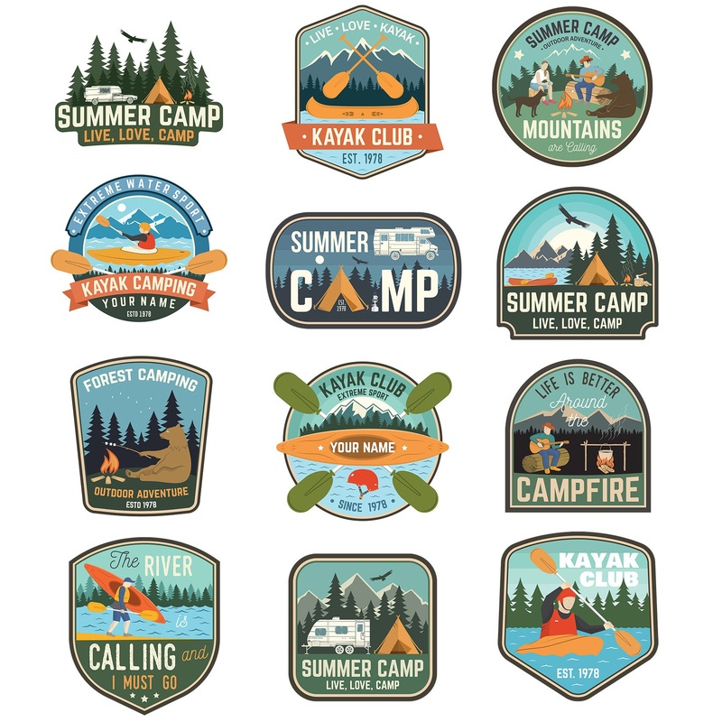 Seasons Decor:  Summer Camp Collection        –   Removable Wall   Adhesive Decal