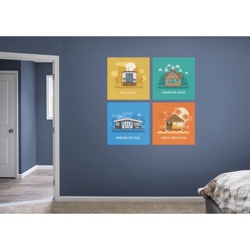Seasons Decor:  Summer Houses Collection        –   Removable Wall   Adhesive Decal