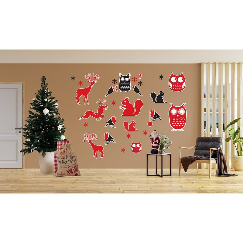 Seasons Decor: Winter Animals Collection – Removable Adhesive Decal