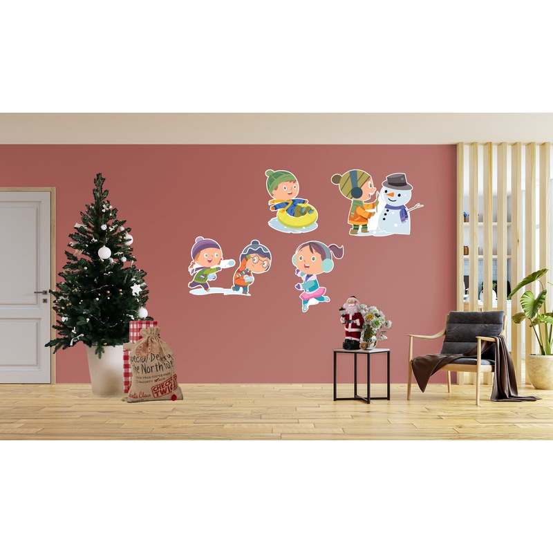 Seasons Decor: Winter Kids Collection – Removable Adhesive Decal