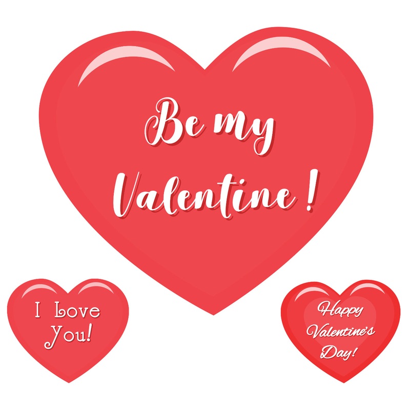 Valentine’s Day: Be My Valentine Icon – Removable Adhesive Decal