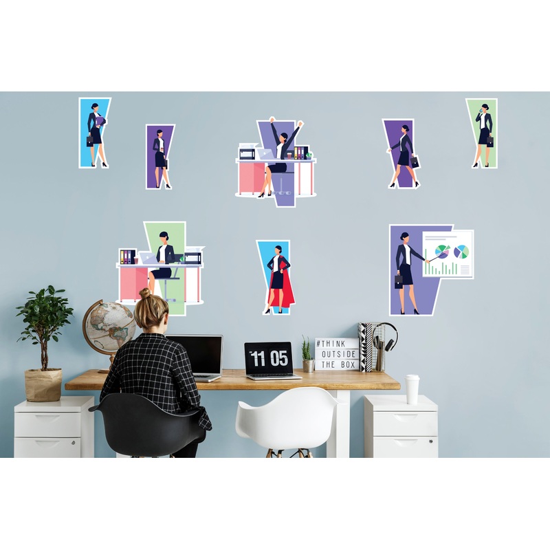 Women in Business Woman Poses ONE Collection  – Removable Wall Decal