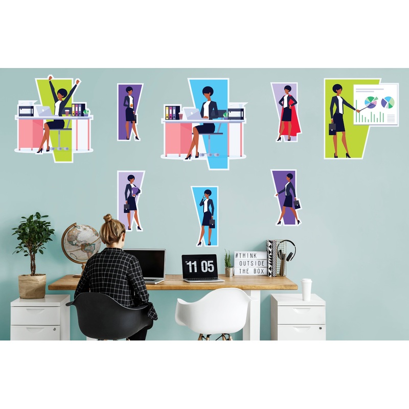 Women in Business Woman Poses TWO Collection  – Removable Wall Decal