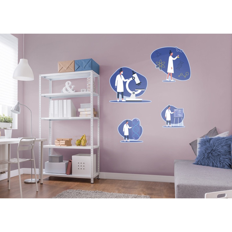 Women in Science Scientist BUN Collection  – Removable Wall Decal