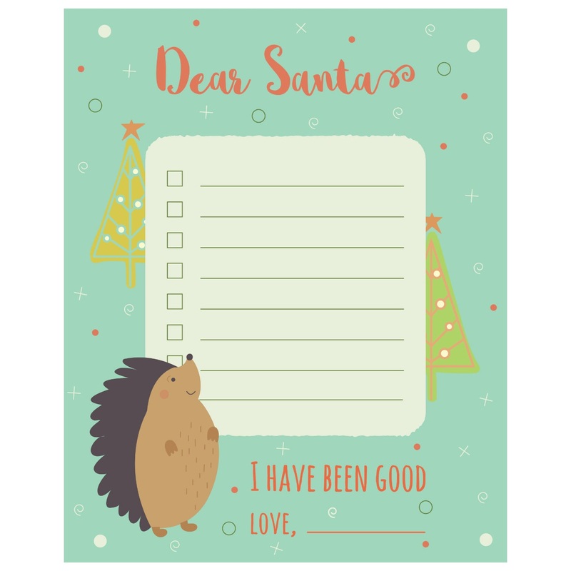 Christmas:  Hedgehog Dry Erase        –   Removable     Adhesive Decal