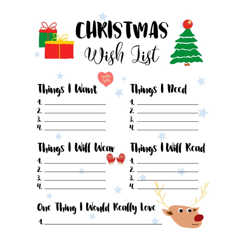 Christmas:  Wish List Dry Erase        –   Removable     Adhesive Decal