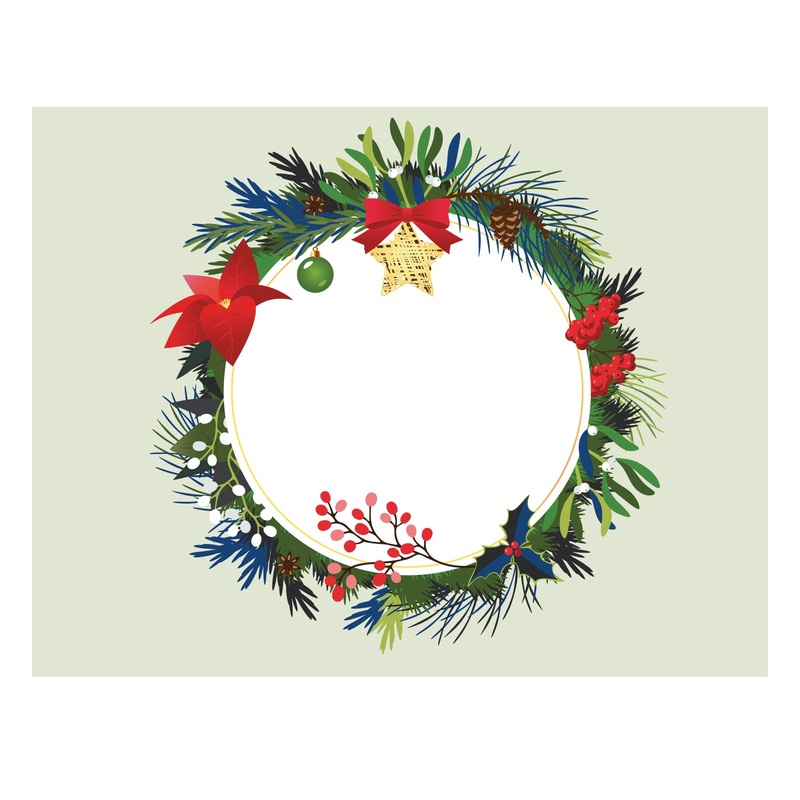 Seasons Decor: Winter Christmas Dry Erase        –   Removable     Adhesive Decal
