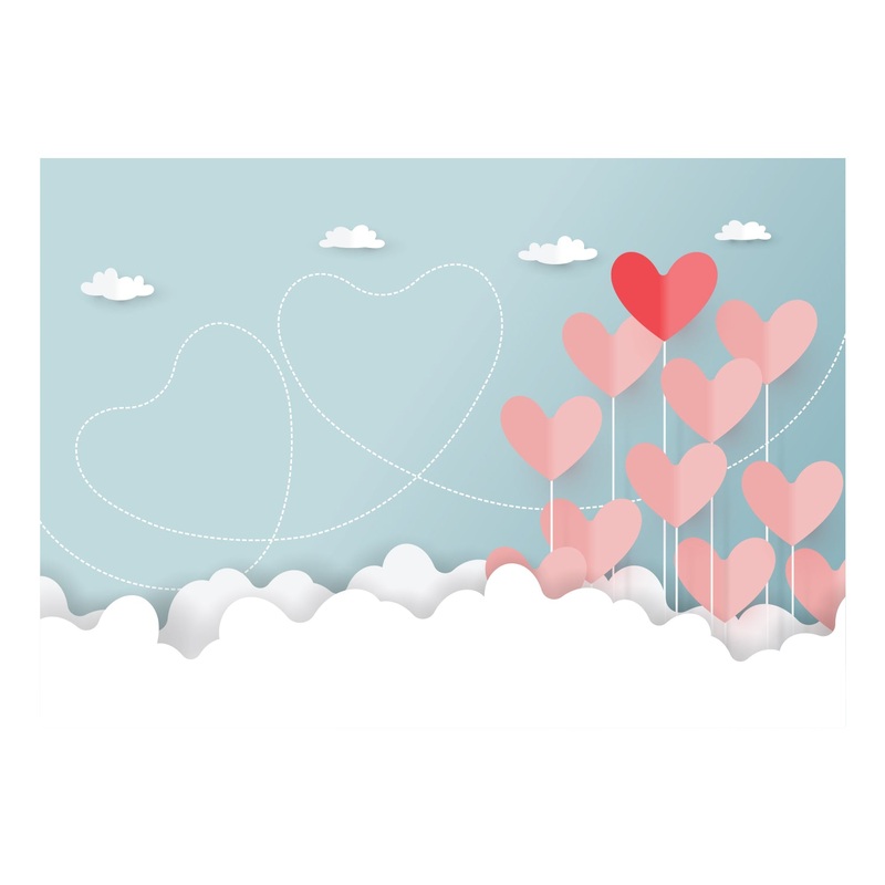 Valentine’s Day:  On the Clouds Erase        –   Removable     Adhesive Decal