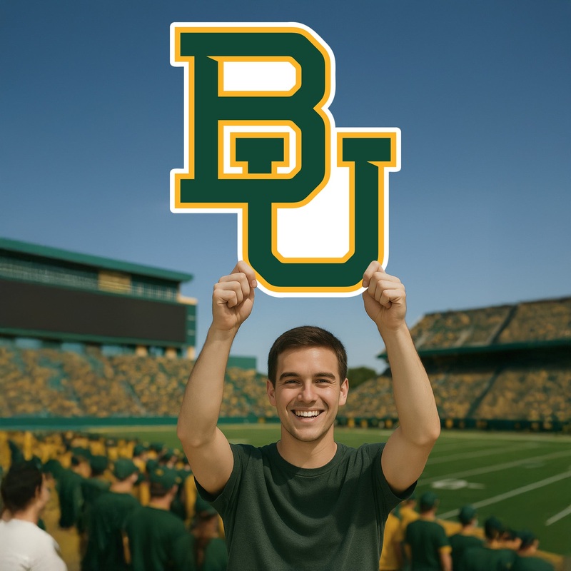 Baylor Bears Logo – Big Head – Official NCAA – Baylor Bears – Foam Core Cutout