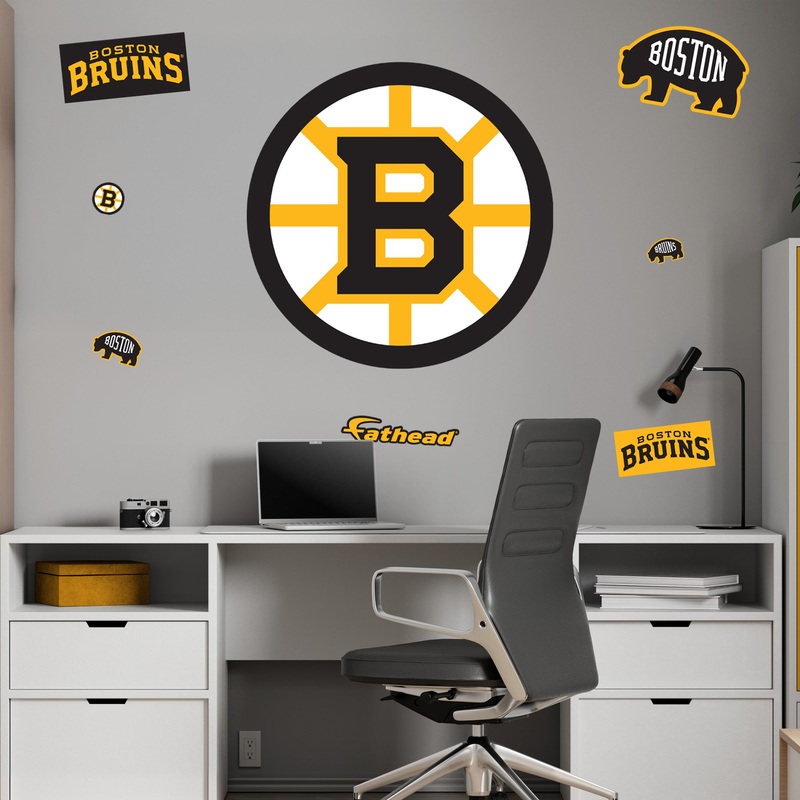 Boston Bruins – RealBig Logo Collection – Official NHL – Reusable Vinyl Wall Decals