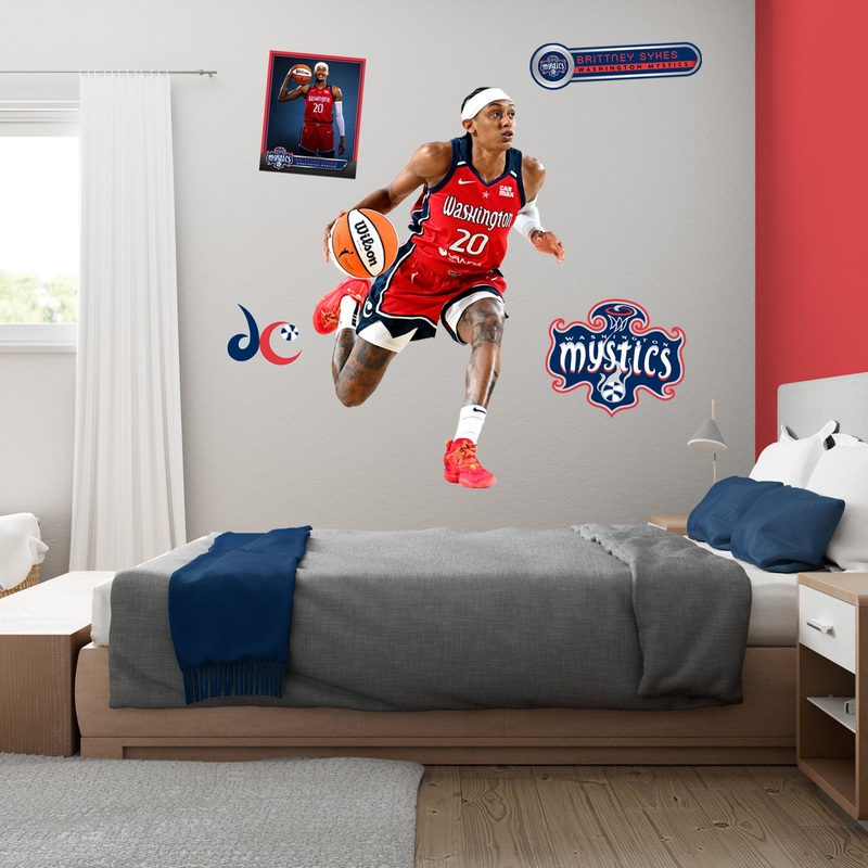 Brittney Sykes – RealBig Collection – Official WNBA – Washington Mystics – Reusable Vinyl Wall Decals