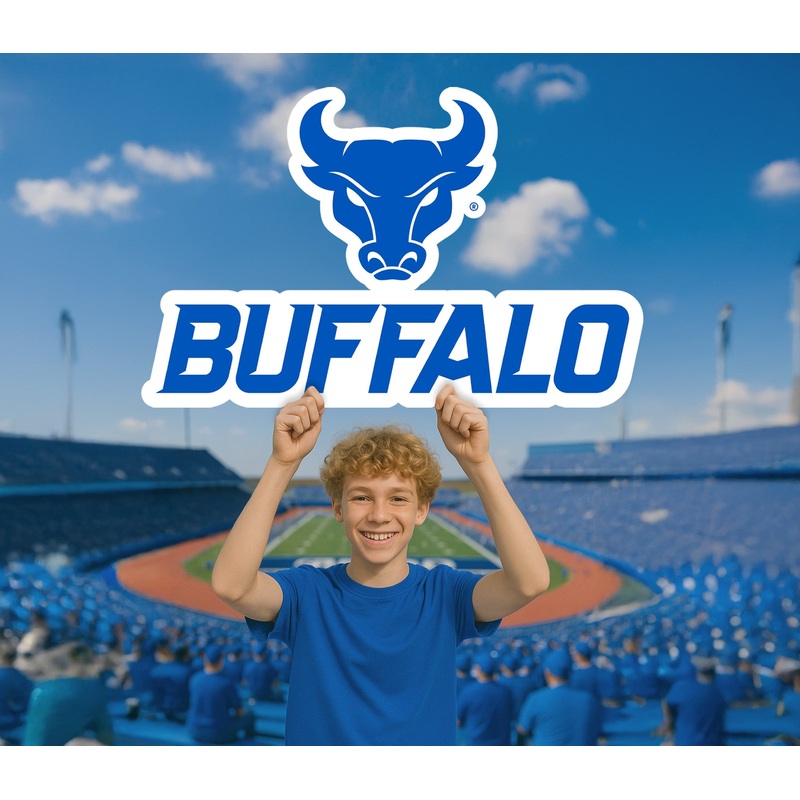 Buffalo Bulls Logo – Big Head – Official NCAA – Foam Core Cutout