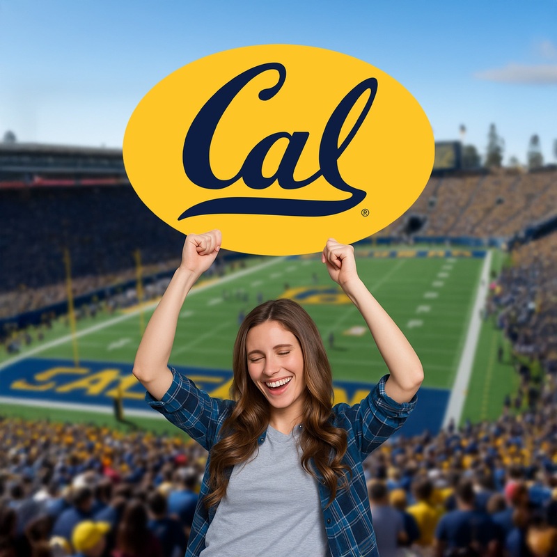 California Golden Bears Logo – Big Head – Official NCAA – Foam Core Cutout