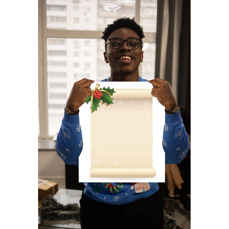 Christmas:  Holly        –      Dry Erase Foam Core