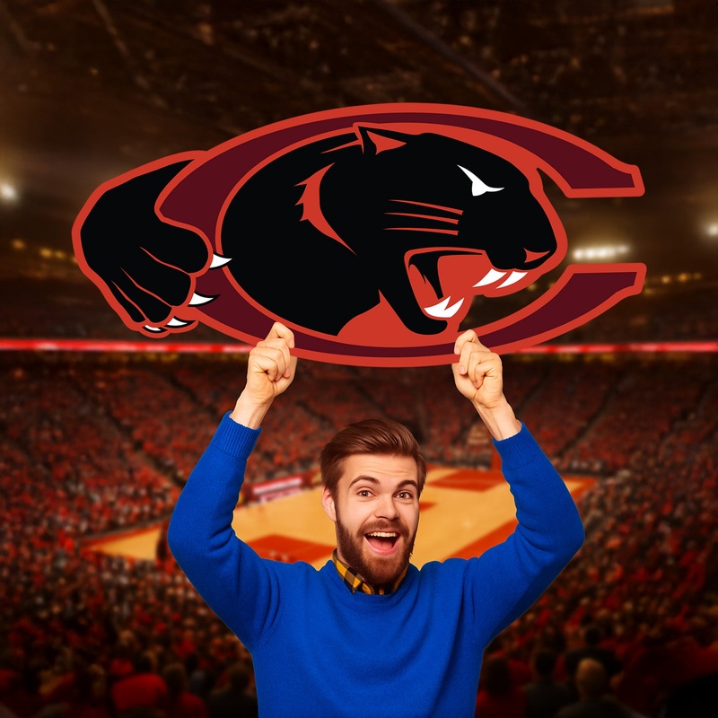 Claflin Panthers Logo – Big Head – Official NCAA – Foam Core Cutout