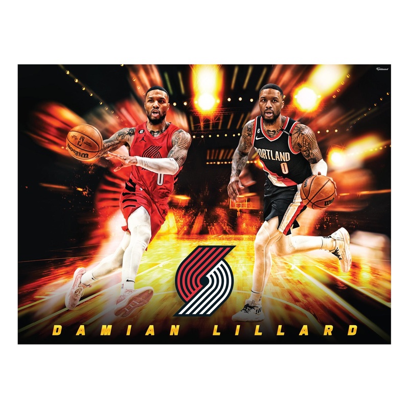 Damian Lillard – Icon Series – Peel & Stick Poster – Official NBA – Portland Trail Blazers – Reusable Vinyl Wall Decal