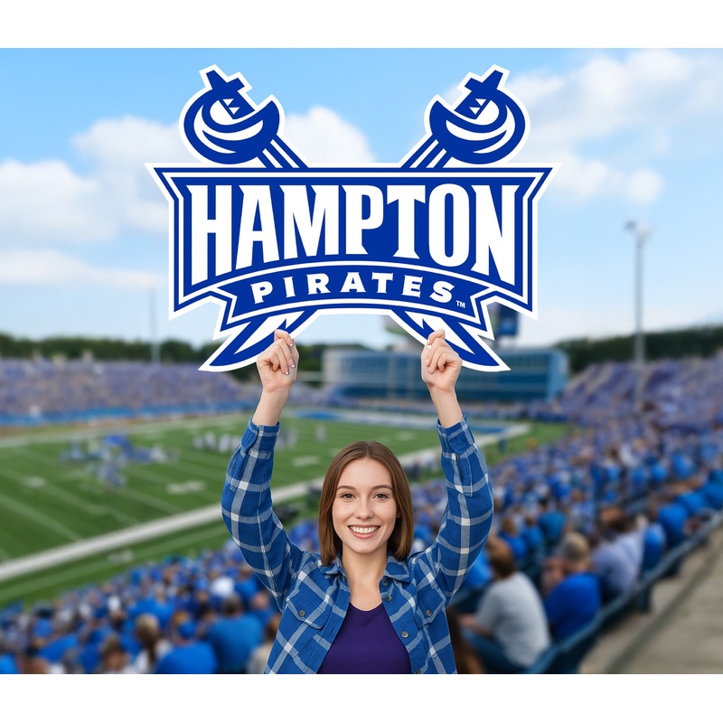 Hampton Pirates Logo – Big Head – Official NCAA – Foam Core Cutout