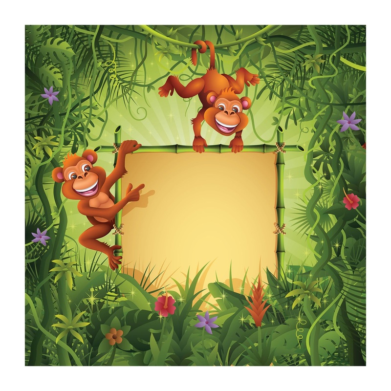 Jungle:  Brothers Dry Erase        –   Removable Wall   Adhesive Decal