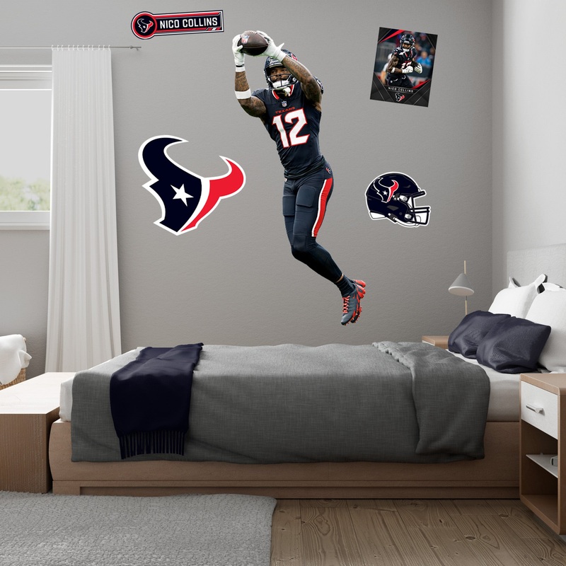 Nico Collins – RealBig Reception Collection – Official NFL – Houston Texans – Reusable Vinyl Wall Decals