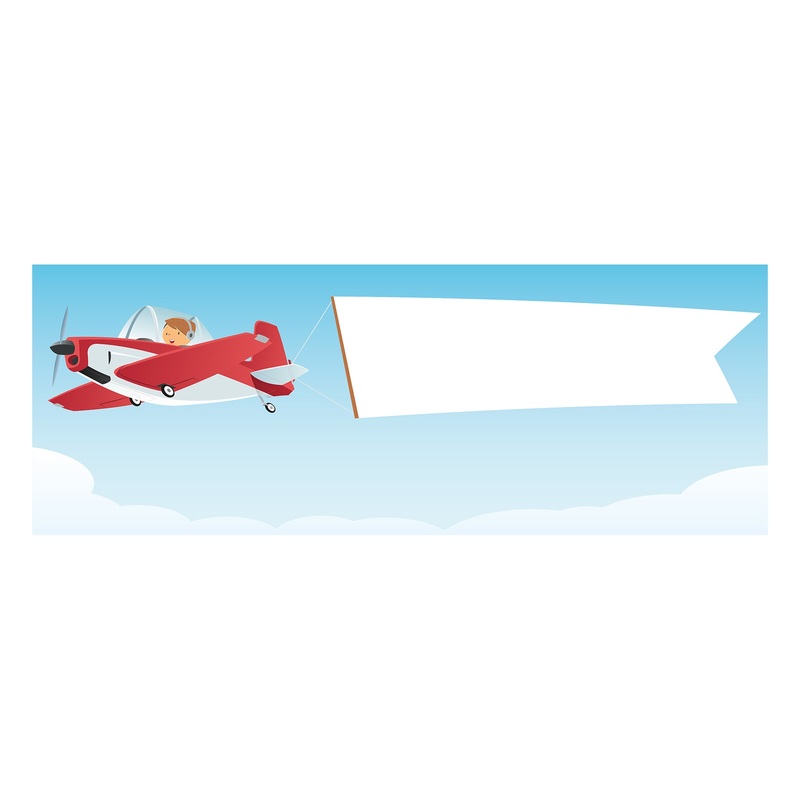 Nursery: Planes Red Plane Dry Erase        –   Removable Wall   Adhesive Decal
