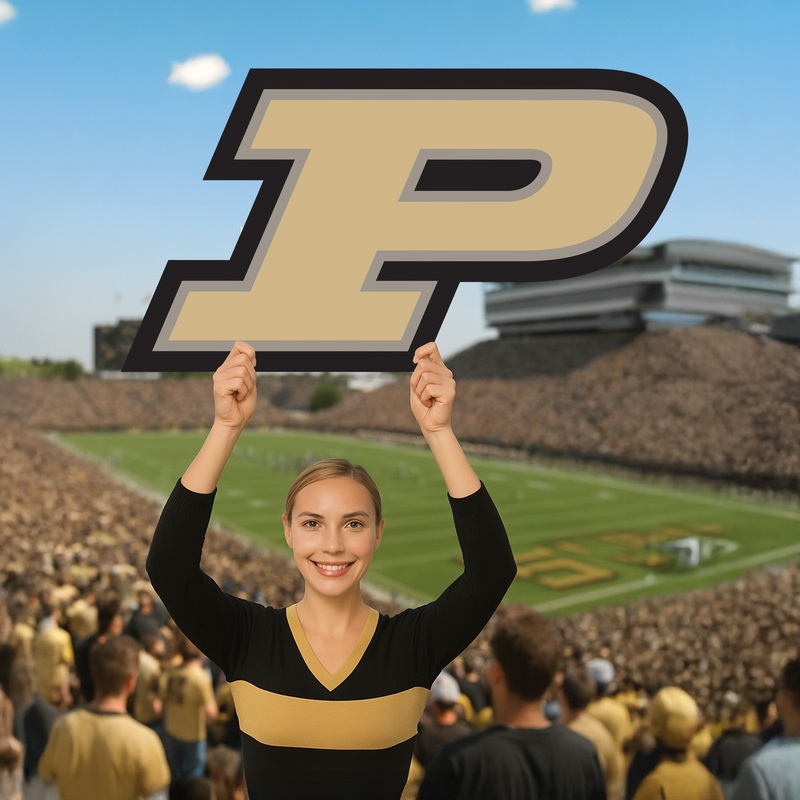 Purdue Boilermakers P Logo – Big Head – Official NCAA – Foam Core Cutout
