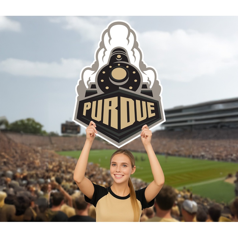 Purdue Boilermakers Train Logo – Big Head – Official NCAA – Foam Core Cutout