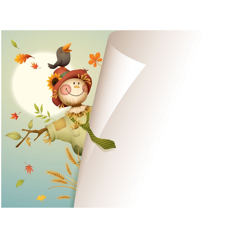 Seasons Decor: Autumn Happy Scarecrow Dry Erase        –   Removable Wall   Adhesive Decal