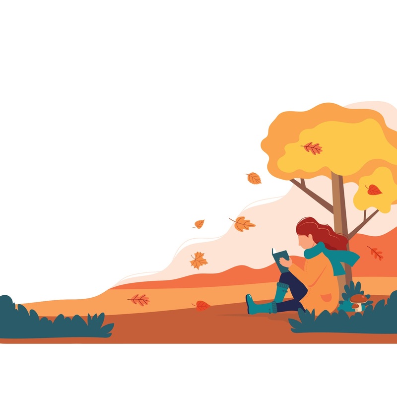 Seasons Decor: Autumn Reading Dry Erase        –   Removable Wall   Adhesive Decal