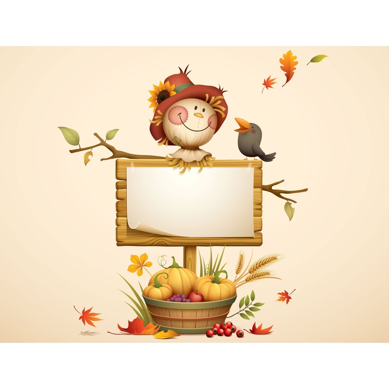 Seasons Decor: Autumn Scarecrow Dry Erase        –   Removable Wall   Adhesive Decal