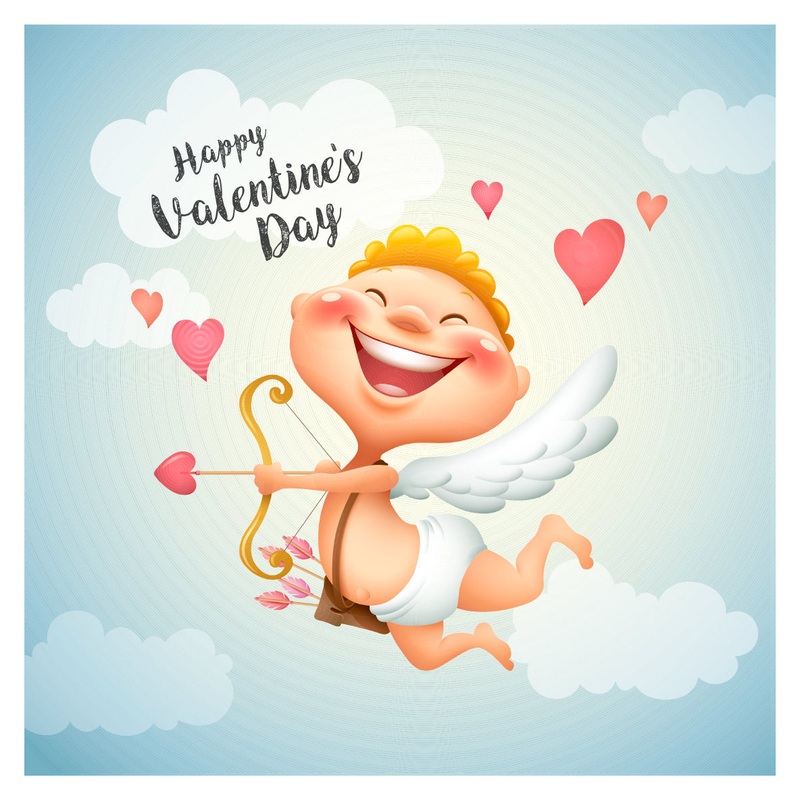 Valentine’s Day: Cupid Mural        –   Removable     Adhesive Decal