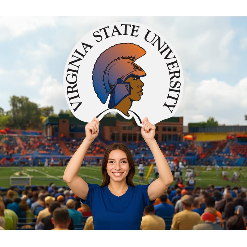 Virginia State Trojans Logo – Big Head – Official NCAA – Foam Core Cutout