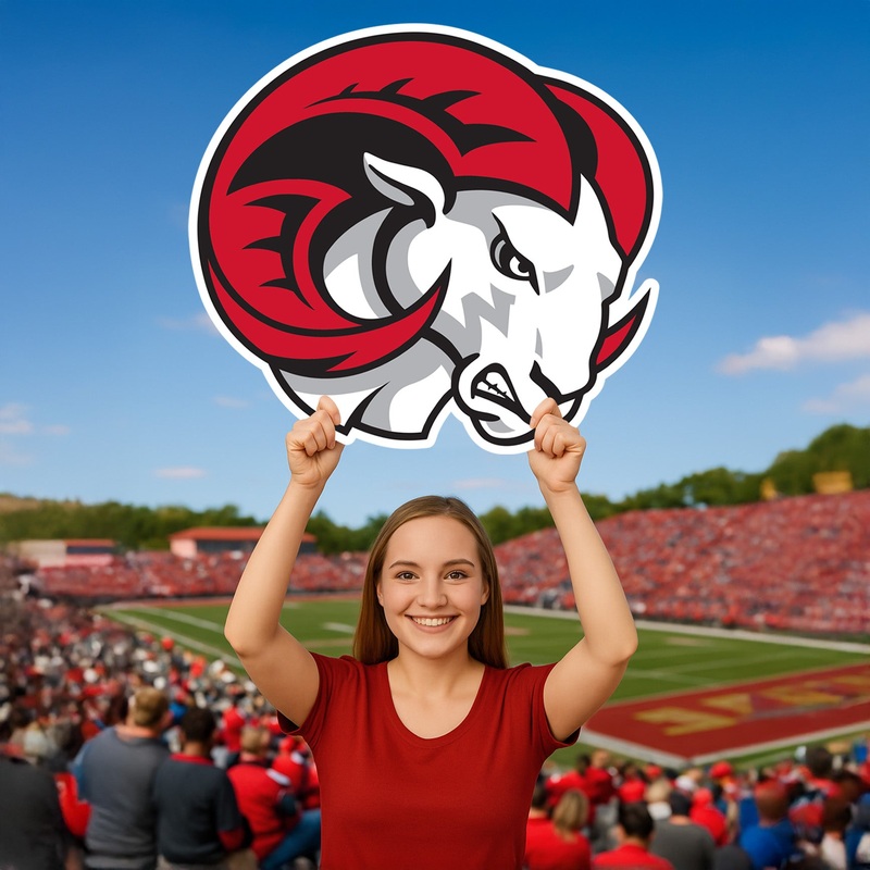 Winston-Salem State Rams Logo – Big Head – Official NCAA – Foam Core Cutout