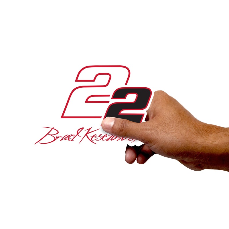 Brad Keselowski – 5 Logo Minis (Mixed Sizes) – Official NASCAR – Reusable Vinyl Decals