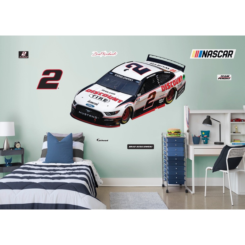 Brad Keselowski – RealBig Discount Tire Car Collection – Official NASCAR – Reusable Vinyl Wall Decals