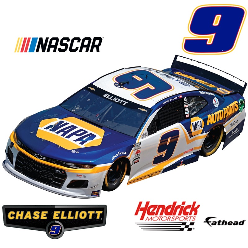 Chase Elliott – RealBig Napa Car Collection – Official NASCAR – Reusable Vinyl Wall Decalst