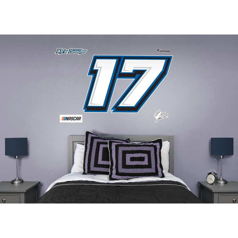 Chris Buescher #17 Logo – RealBig Collection – Official NASCAR – Roush Fenway Racing – Reusable Vinyl Wall Decals