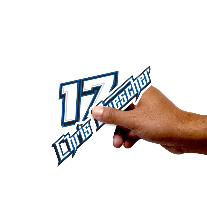 Chris Buescher – 5 Logo Minis (Mixed Sizes) – Official NASCAR – Reusable Vinyl Decals