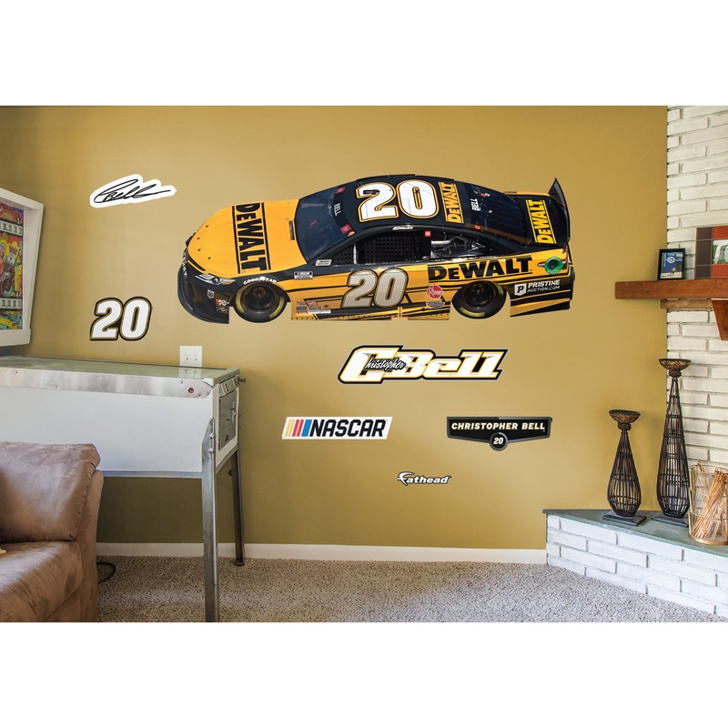 Cristopher Bell – RealBig DeWalt Car Collection – Official NASCAR – Reusable Vinyl Wall Decals