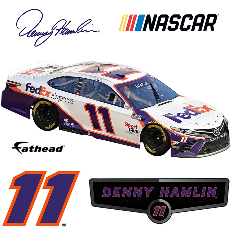Denny Hamlin – RealBig FedEx Car Collection – Official NASCAR – Reusable Vinyl Wall Decals
