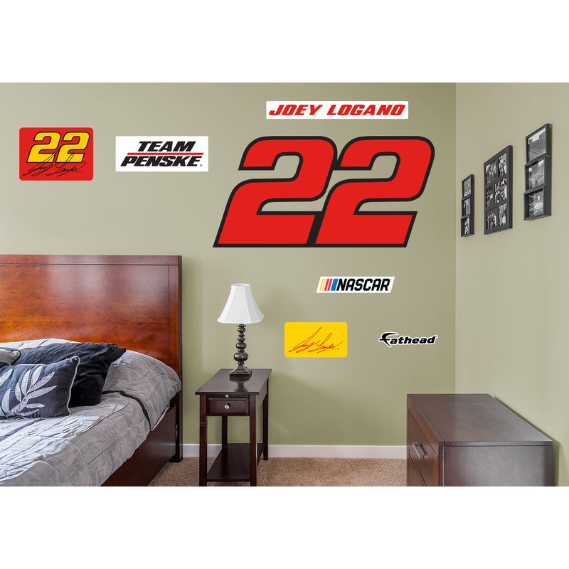 Joey Logano #22 Logo – RealBig Logo Collection – Official NASCAR – Team Penske – Reusable Vinyl Wall Decals