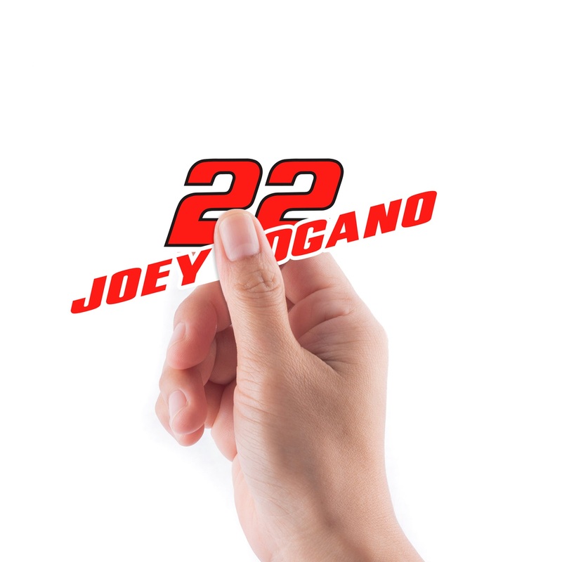 Joey Logano – 5 Logo Minis (Mixed Sizes) – Official NASCAR – Reusable Vinyl Decals