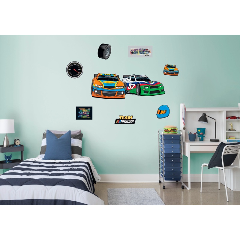 Kids Cars – RealBig Collection – Official NASCAR – Reusable Vinyl Wall Decals
