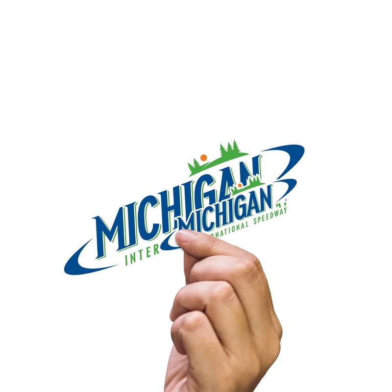 Michigan International Speedway – 5 Logo Minis (Mixed Sizes) – Official NASCAR – Reusable Vinyl Decals