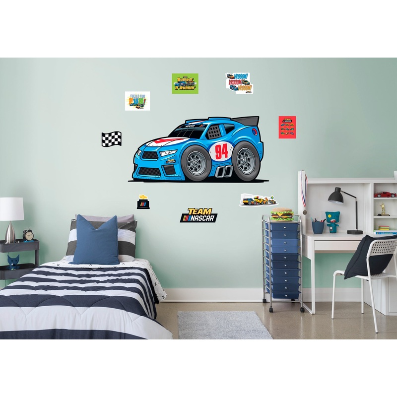Rookies Blue Car – RealBig Collection – Official NASCAR – Reusable Vinyl Wall Decals
