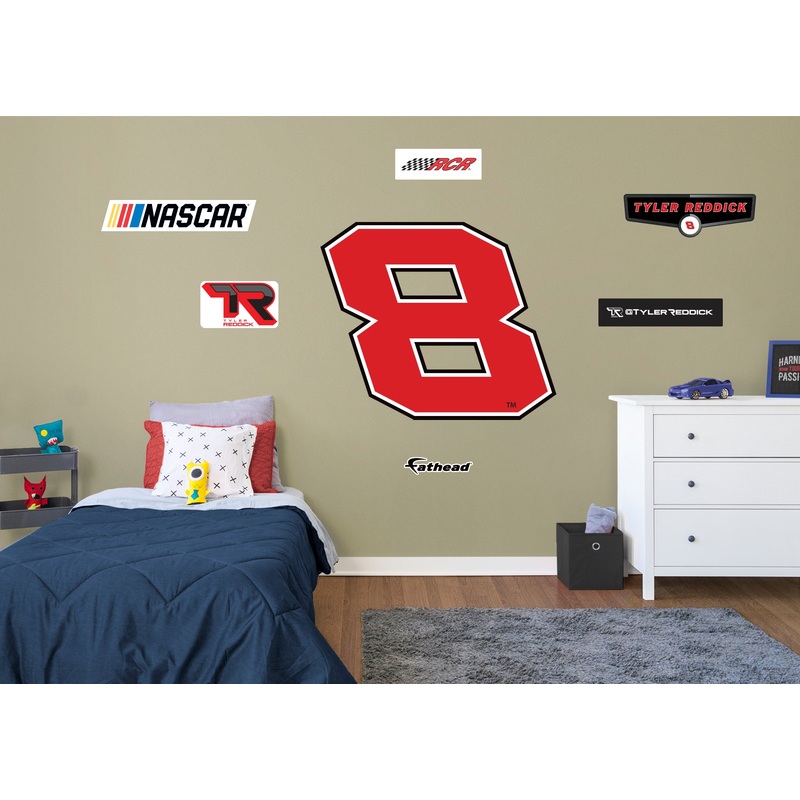 Tyler Reddick #8 Logo – RealBig Collection – Official NASCAR – Reusable Vinyl Wall Decals